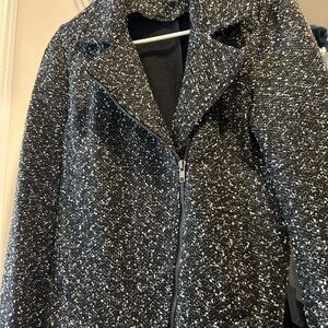 Women's Ann Taylor Factory Black and White Tweed Jacket